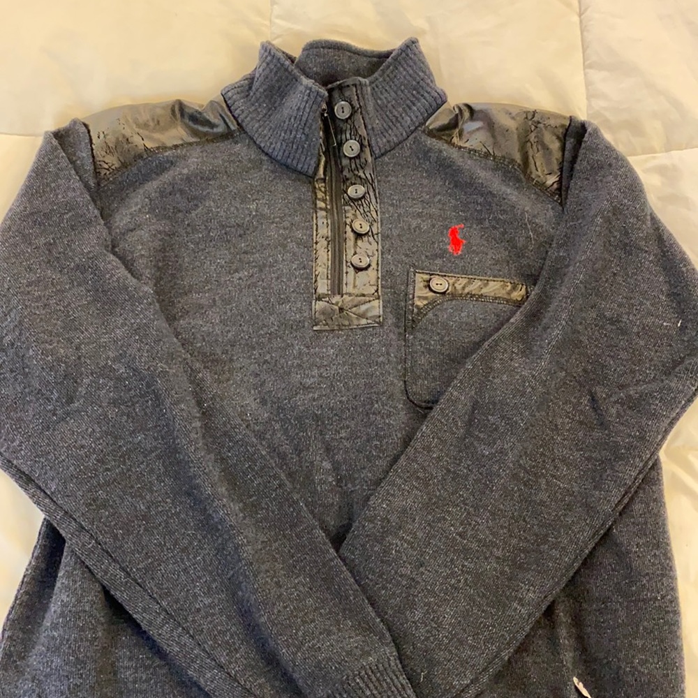POLO half zip sweater